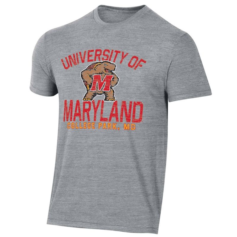 NCAA Maryland Terrapins Men&#39;s Gray Tri-Blend T-Shirt, 1 of 3