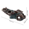 Unique Bargains Aquarium Decorations Hollow Tree Trunk Ornament Resin Fish Accessories Brown Green 6.1" Length 1 Pcs - 4 of 4