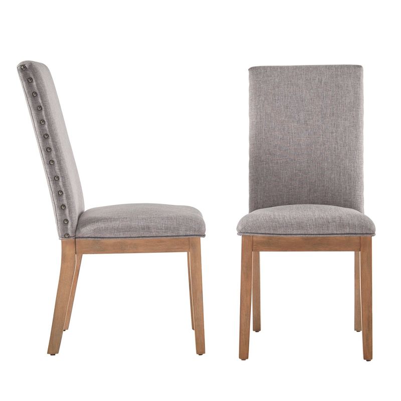 Set of 2 Amiford Nailhead Accent Dining Chair - Inspire Q, 3 of 6