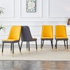 NicBex Set of 4 Modern Dining Chair Upholstered PU Leather Side Chair with Backrest & Metal Legs - 4 of 4