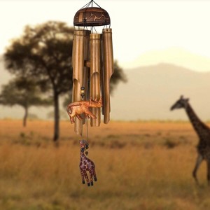 Woodstock Windchimes African Trio Bamboo Windchime, Wind Chimes For Outside, Wind Chimes For Garden, Patio, and Outdoor Decor, 32"L - 1 of 4