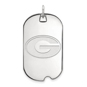 Black Bow Jewelry 10k White Gold Georgia Bulldogs NCAA Large Pendant - 1 of 3