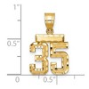 Black Bow Jewelry 14k Yellow Gold, Varsity Collection, Small D/C Pendant Number 35 - 2 of 3