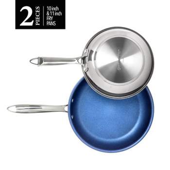 Granitestone Blue 10 Piece Hammered Aluminum Nonstick Cookware Set : Target