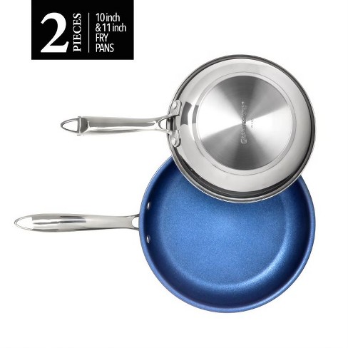 Granitestone Blue 5.5'' Nonstick Egg Pan with Rubber Grip Handle