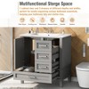 Whisen 30 in. Bathroom Storage Cabinet Bathroom Vanity with Ceramic Sink, Soft Close Door and 3 Drawers - 4 of 4