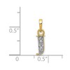Black Bow Jewelry The Chloe Mini Diamond Accent initial J Pendant in 14k Yellow Gold - 3 of 4