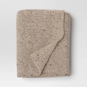 Marled Knit Throw Blanket - Threshold™ - 1 of 4