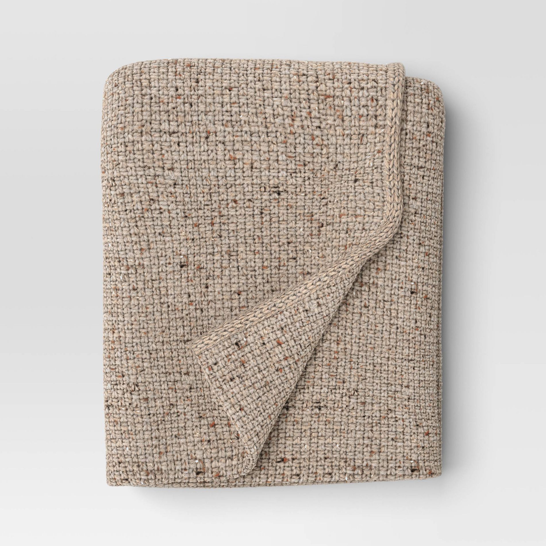 Marled Knit Throw Neutral - Threshold™