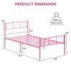 Twin Size Metal Bed Frame, Platform Bed Frame with Headboard and Footboard,  Bed Frame with Strong Metal Slats, Easy Set Up Structure Mattress Frame - 4 of 4