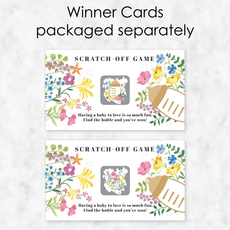 Big Dot of Happiness Wildflowers Baby - Boho Floral Baby Shower Game Scratch Off Cards - 22 Count, 3 of 7
