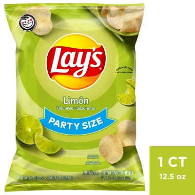 Lay's Limon Party Size Potato Chips - 12.5oz
