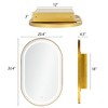 CSBDHOME 21"W x 34" H LED Lighting Recessed Framed Medicine Cabinet - 3 of 4