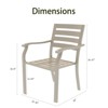 DSVIMOY Terrace Dining Chairs, 2pcs All-Weather Outdoor Dining Chairs, for Gardens, Terraces, and Swimming Pool, Cream Color, 22.25"*25"*34.47" - 3 of 4