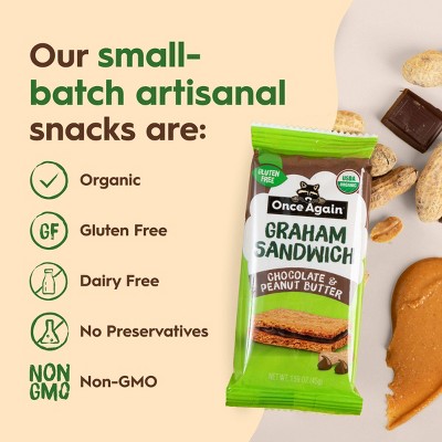 Once Again Chocolate Peanut Butter Graham Sandwiches Cookies - 7.95oz