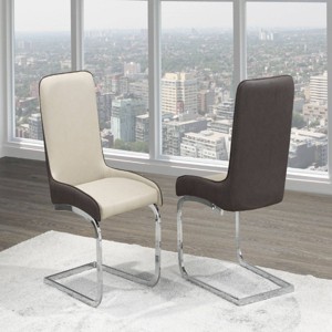 Brassex Set of 2 Donatello Dining Chairs Brown - 1 of 4