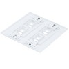 Monoprice 2-Gang Wall Plate - 4 Hole White For Keystone, Ethernet Networks or Home Theater Interconnects - 2 of 4