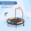 Infans 36" Foldable Kid Trampoline w/ 20 LED Lights Foam Handlebar Padded Safety Cover - 2 of 4