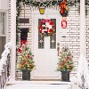 3ft Pre-Lit Holiday Trees with 78 LED Lights, Snowflakes and Red Berries, White - 2 of 4