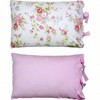Pink Grid Cotton Duvet Cover Set with Hidden Zipper, 3 Pieces, Queen Size - 3 of 4