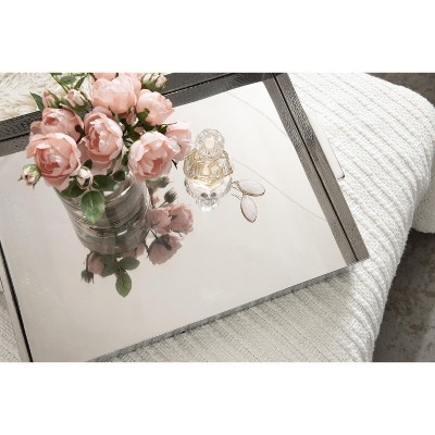Samana Silver Hammered Stainless Steel Rectangular Tray
