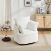 Modern Swivel Accent Chair with 360 Degree Rotation Upholstered Barrel Design for Living Room or Bedroom–Maison Boucle - 2 of 4