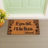 28" x 16" Nature Coir Mat, If You Fall - 2 of 4