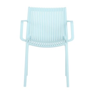 GlasFlength Accent Chairs Stackable Seating Set All Weather Versatile For Indoor Outdoor Living Garden Restaurant, Blue, 21.26"*20.08"*31.5" - 1 of 4