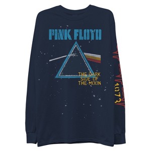 Mens Pink Floyd Concert Shirt - Pink Floyd Dark Side of the Moon - Vintage Long Sleeve Tee with Sleeve Print - 1 of 4