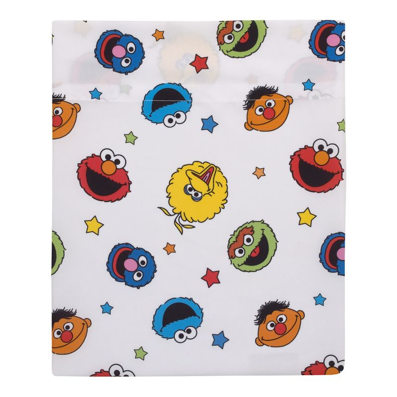 Sesame Street Come and Play Blue, Green, Red and Yellow, Elmo, Big Bird, Cookie Monster, Grover, and Oscar the Grouch 4 Piece Toddler Bed Set, 4 of 7