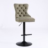 NicBex Bar Stools Set of 2 Height Adjustable Swivel Velvet Counter Stools with Back and Hand-pulled Button for Bar, Kitchen - 4 of 4
