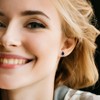 EVERLY JEWELRY |  Sterling Silver 2 3/4 CT TGW Created Blue Sapphire Created White Sapphire Fashion Post Earrings - 4 of 4