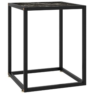 vidaXL Coffee Table Black with Black Marble Glass 15.7 in.x15.7 in.x19.7 in. - 1 of 4