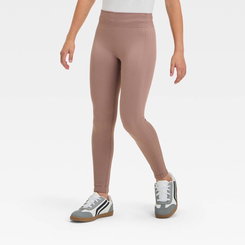 Girls' Seamless Leggings - All In Motion™ Light Brown XXL