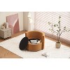33.9" W 360° Swivel Accent Barrel Chair, Comfy Round Sofa Storage Chair with Pillow for Living Room Bedroom Nursery 4B - ModernLuxe - 2 of 4