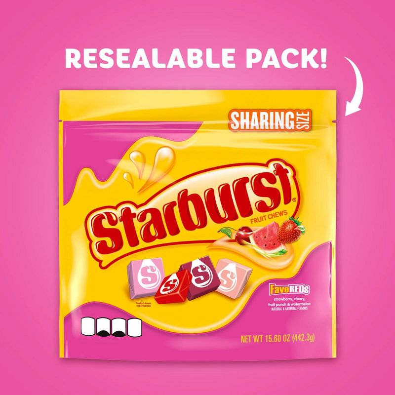 Starburst FaveREDs Sharing Size Candy Fruit Chews - 15.6oz, 5 of 11