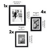 Americanflat Picture Frame in Black MDF / Shatter Resistant Glass Horizontal and Vertical Formats for Wall - Pack of 7 - 2 of 4