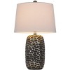 Cal Lighting BO-3089TB-2 150W 3 Way Menlo Resin Table Lamp with Hardback Taper Drum Fabric Shade (Sold As Pairs) - 3 of 4