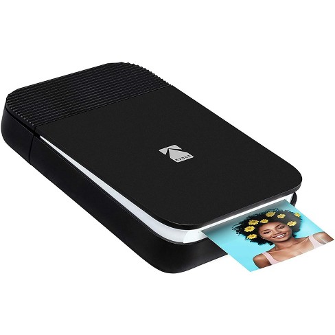 Kodak Instant Digital Bluetooth Printer For Iphone & Android – Print & Share 2x3 Zink Photos W/ Smile (black/ White) : Target