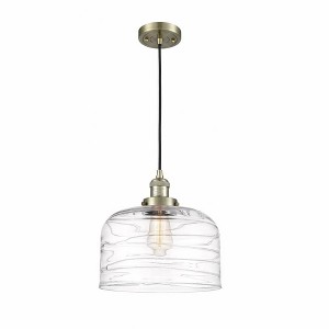 Bell - 1 Light Cord Hung Mini Pendant In Industrial Style-8 Inches Tall and 12 Inches Wide - 1 of 1