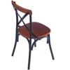 Nordlys Set of 2 Metal and Gray Wood Dining Chairs Industrial Style Dining Room - 2 of 4