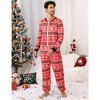 Family Matching Christmas Pajamas Front Zipper One Piece Pajamas wiht Pocket Holiday Pajamas Fleece-Lined Sleepwear Matching Jammies - 2 of 4