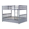 YOOCOZZ Full Over Full Rubber Wood Bunk Bed with Twin Size Trundle,Ladder and Guardrails,Convertible to 2 Full Size Beds - 2 of 4