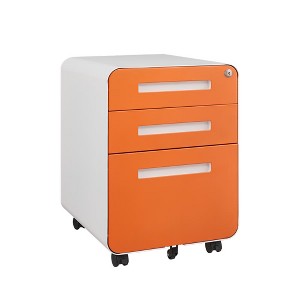 Runesay Mobile File Cabinet 3 Drawer, Under Desk Office, Versatile Storage Cabinet - 1 of 4