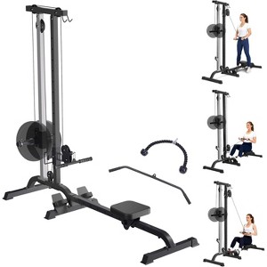 COZONY 2-in-1 Rowing & Cable Machine, LAT Pull Down with Adjustable Weight and Seat, High/Low Pulley Station for Home Gym - 1 of 4