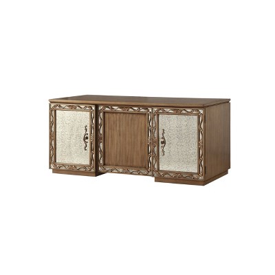 Orianne Executive Desk Antique Gold - Acme Furniture