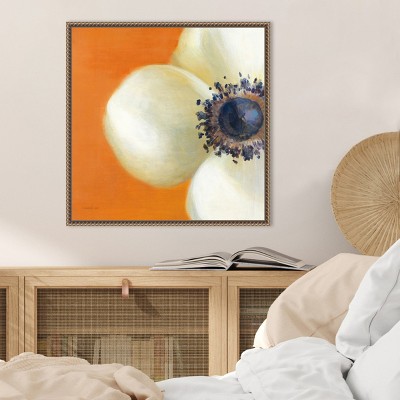 22" x 22" Warm Toned Botanical Canvas Print with Frame