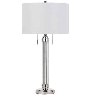 Cal Lighting 60W X 2 Montilla Metal/Acrylic Table Lamp With Fabric Shade
