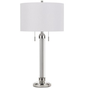 Cal Lighting 60W X 2 Montilla Metal/Acrylic Table Lamp With Fabric Shade - 1 of 3