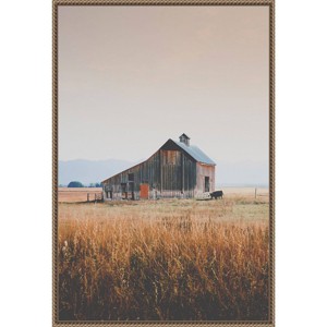 Amanti Art 23"x33" Country Barn Brown by Annie Bailey Art Framed Canvas Wall Art Print Bronze: Modern Farmhouse Decor, Polystyrene Frame - 1 of 4